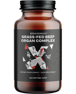 BrainMax Grass-Fed Beef Organ complex, hovězí orgány, 240 kapslí