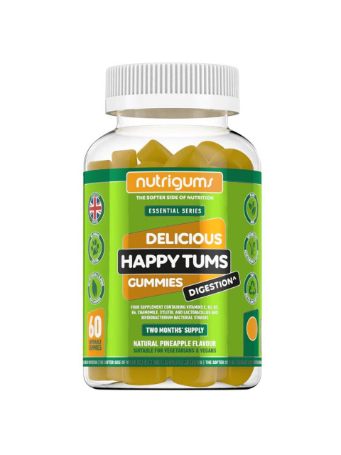 Nutrigums Happy Tums Digestion, podpora trávení, 60 želé bonbónů