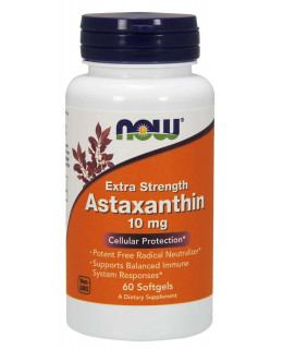 NOW Astaxanthin, 10 mg, 60 softgel kapslí