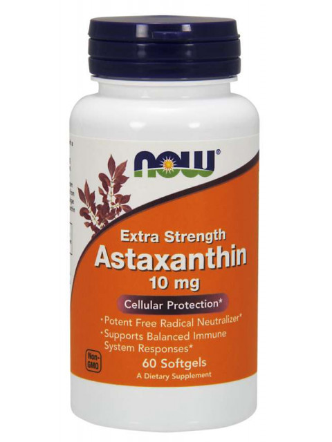 NOW Astaxanthin, 10 mg, 60 softgel kapslí