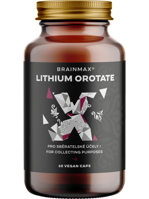 BrainMax Lithium Orotate, 60 rostlinných kapslí