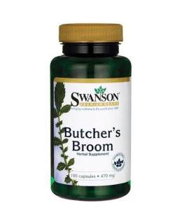 Swanson Butcher's Broom (Listnatec pichlavý), 470 mg, 100 kapslí