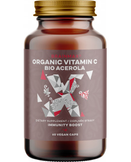 BrainMax Organic Vitamin C BIO Acerola, vitamín C z Aceroly, 60 rostlinných kapslí