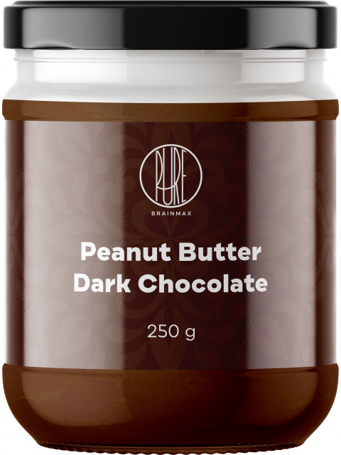 BrainMax Pure Peanut Butter Dark Chocolate (oříškový krém - arašídy, hořká čokoláda)  250 g