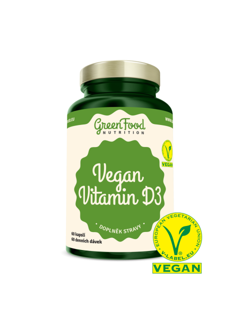 GreenFood GreenFood Vegan Vitamin D3 60 kapslí - EXPIRACE 1/2025