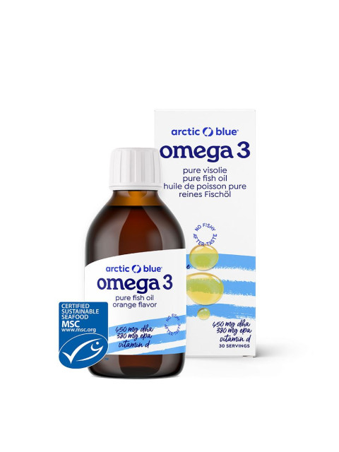 Arctic Blue Omega 3, 450 mg DHA, 380 mg EPA, Vitamin D 400 IU, 150 ml