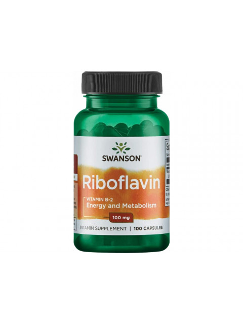 Swanson Riboflavin Vitamin B-2, 100 mg, 100 kapslí