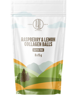 BrainMax Pure Raspberry&Lemon Collagen Balls, Kolagenové kuličky, Malina a citron, 8 ks