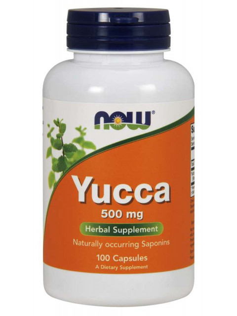 NOW Yucca, 500 mg, 100 kapslí