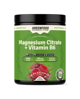 GreenFood Performance Magnesium Citrate + Vitamin B6 420g - Malina