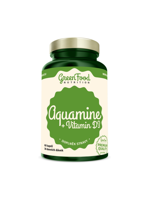 GreenFood GreenFood Aquamin + Vitamin D3 60 kapslí - EXPIRACE 1/2025