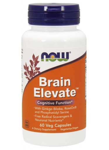 NOW Brain Elevate (posílení mozku), 60 rostlinných kapslí