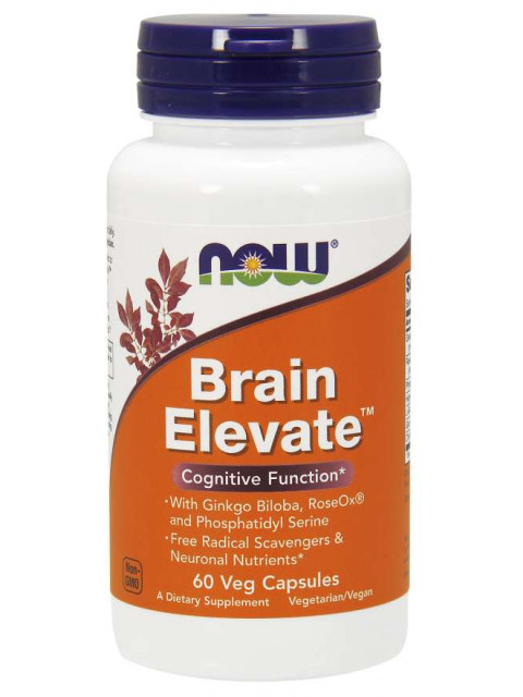 NOW Brain Elevate (posílení mozku), 60 rostlinných kapslí