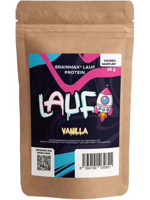 BrainMax Lauf Protein, nativní syrovátkový protein, 35 g - Vanilka