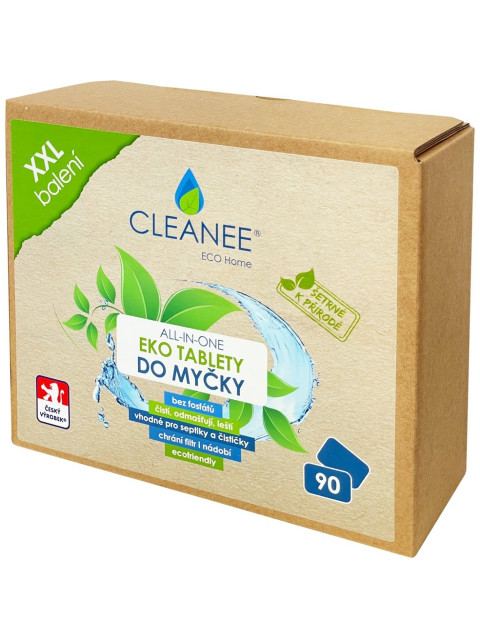 Cleanee ECO Tablety do myčky, 90 kusů