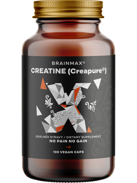 BrainMax Creatine Creapure®, kreatin monohydrát, 875 mg, 100 rostlinných kapslí