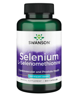 Swanson Selenium (L-selenomethionine), 100 mcg, 300 kapslí - EXPIRACE 9/2024