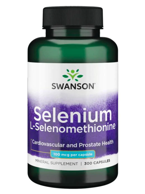 Swanson Selenium (L-selenomethionine), 100 mcg, 300 kapslí - EXPIRACE 9/2024