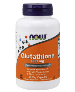 NOW Glutathione, redukovaný, 500 mg, 60 rostlinných kapslí