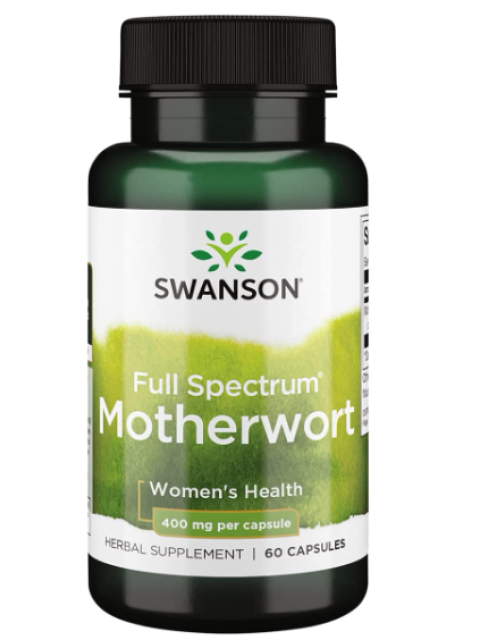 Swanson Full Spectrum Motherwort (Srdečník obecný), 400 mg, 60 kapslí