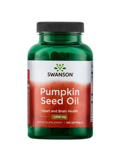 Swanson Pumpkin Seed Oil (Olej z dýňových semínek) 1000 mg, 100 softgelových kapslí