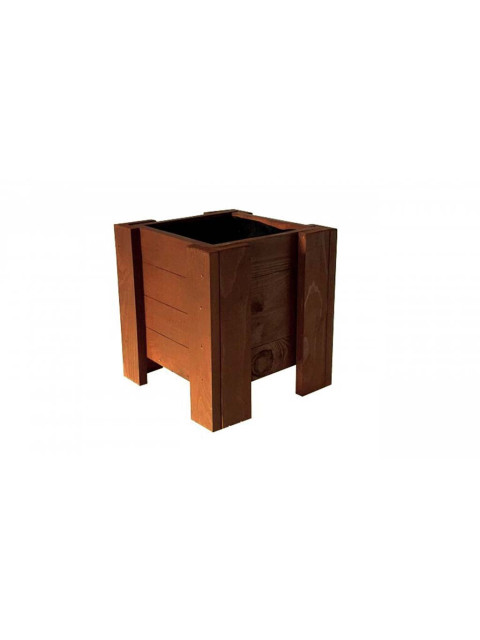 ATMOWOOD Čtvercový dřevěný truhlík 33 cm - teak