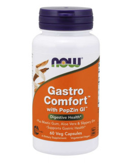 NOW Gastro Comfort s PepZin GI, 60 rostlinných kapslí