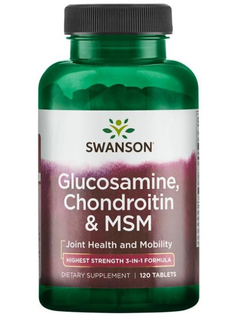 Swanson Glucosamine, Chondroitin & MSM, 750 mg, 120 tablet