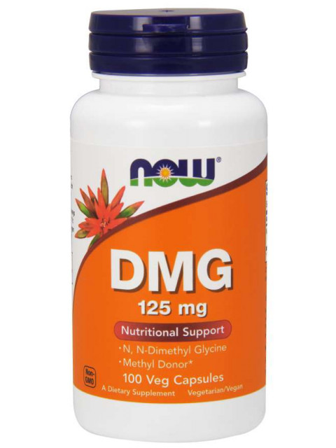 NOW DMG (Dimethylglycin), 125 mg, 100 rostlinných kapslí