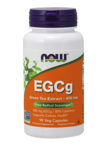 NOW Extrakt zeleného čaje s EGCg, 400 mg, 90 rostlinných kapslí