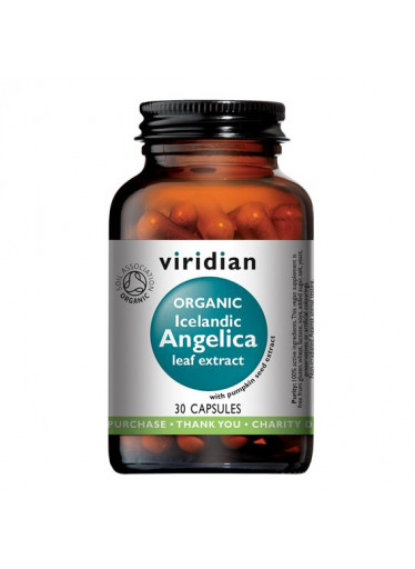 Viridian Icelandic Angelica (Andělika lékařská Bio) Organic, 30 kapslí