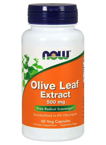 NOW Extrakt z olivových listů, 500 mg x 60 rostlinných kapslí