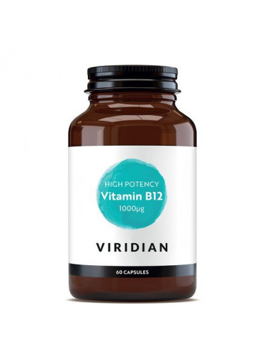 Viridian High Potency Vitamin B12, 1000 ug, 60 kapslí