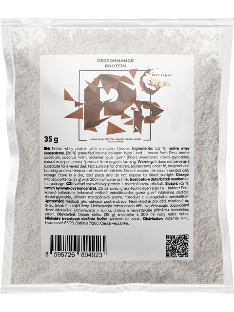 Performance Protein, nativní syrovátkový protein, marcipán, 30 g