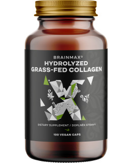 BrainMax Hydrolyzovaný GrassFed Collagen (kolagen z krav krmených trávou), 100 kapslí