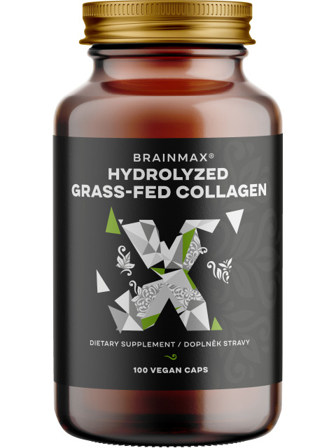 BrainMax Hydrolyzovaný GrassFed Collagen (kolagen z krav krmených trávou), 100 kapslí