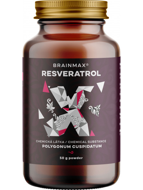 BrainMax Resveratrol Powder, resveratrol prášek, 50 g