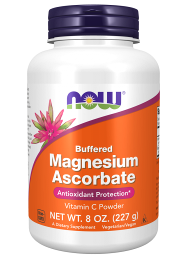 NOW Magnesium Ascorbate Pure Buffered Powder (hořčík askorbát prášek), 227 g