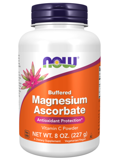 NOW Magnesium Ascorbate Pure Buffered Powder (hořčík askorbát prášek), 227 g