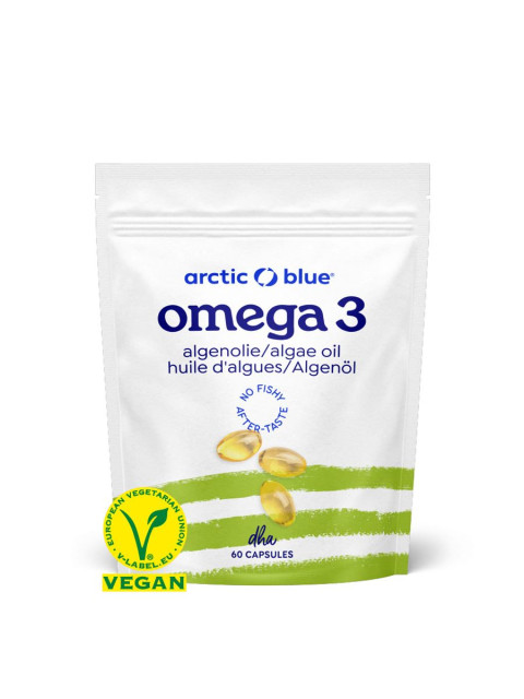 Arctic Blue Vegan Omega 3 Algae, 250 mg DHA, 60 kapslí