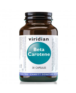 Viridian Beta Carotene (Beta karoten), 30 kapslí