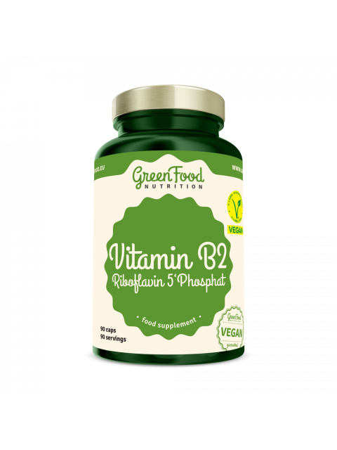 GreenFood Vitamin B2 Riboflavin 5'Phosphat 90 kapslí