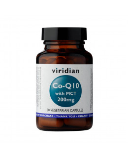 Viridian Co-enzym Q10 (Koenzym Q10) with MCT, 200 mg, 30 kapslí