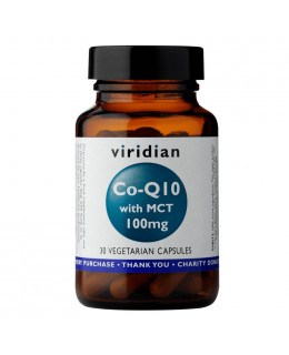 Viridian Co-enzym Q10 (Koenzym Q10) with MCT, 100 mg, 30 kapslí