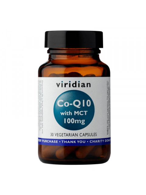 Viridian Co-enzym Q10 (Koenzym Q10) with MCT, 100 mg, 30 kapslí