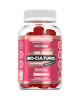 Nutrigums Bio-Cultures Microbiome, probiotika, 60 želé bonbónů