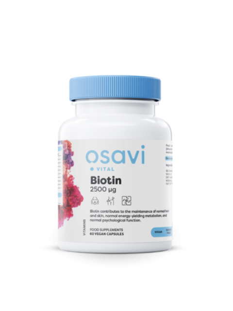 Osavi Biotin, 2500 mcg, 60 rostlinných kapslí