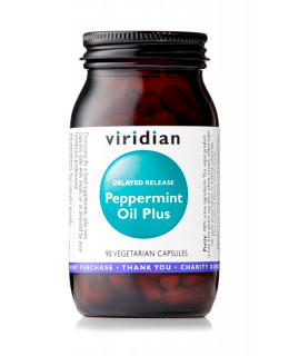 Viridian Peppermint Oil Plus (List máty peprné, kořen zázvoru, kmínové semínko), 90 kapslí