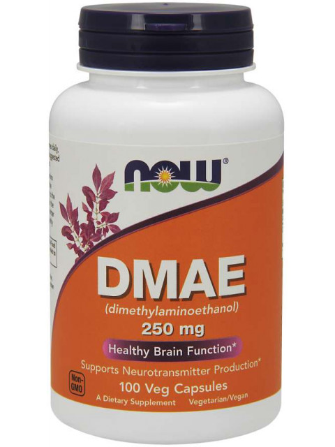 NOW DMAE, dimetylaminoetanol, 250 mg, 100 kapslí