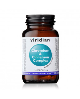 Viridian Chromium and Cinamon Complex (7 Day Sugar Detox), 14 kapslí